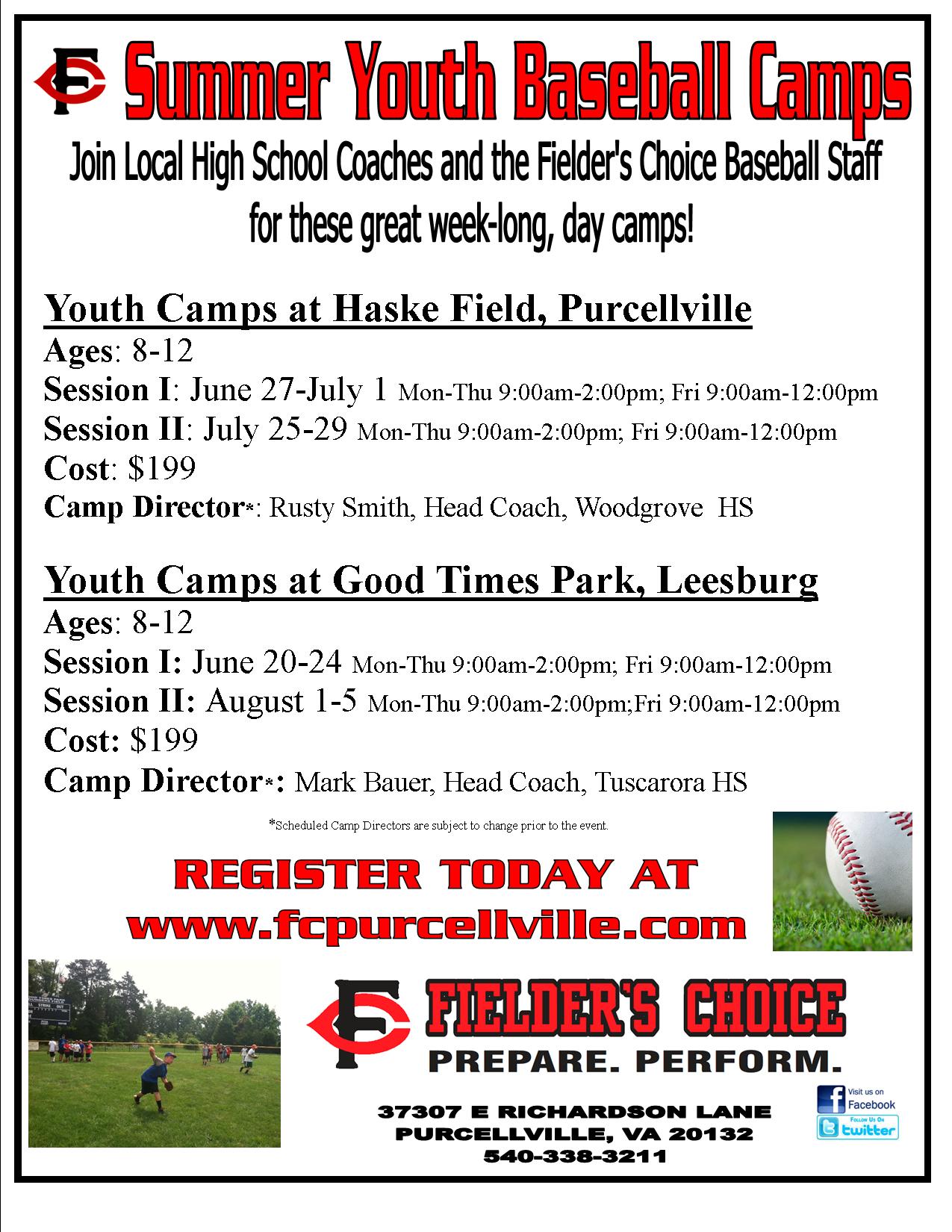 youth summer baseball camps 2016
