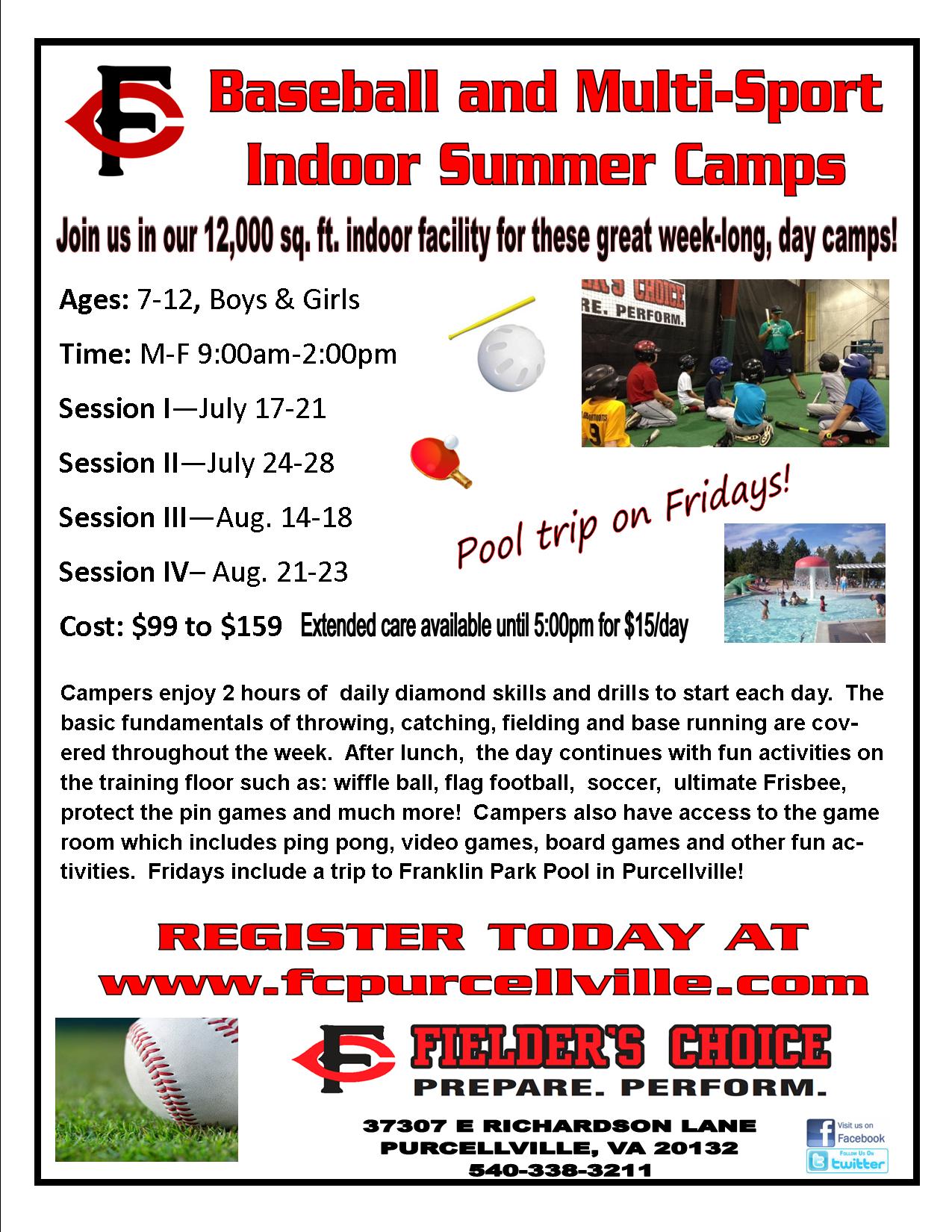 2017 Indoor Summer Camps