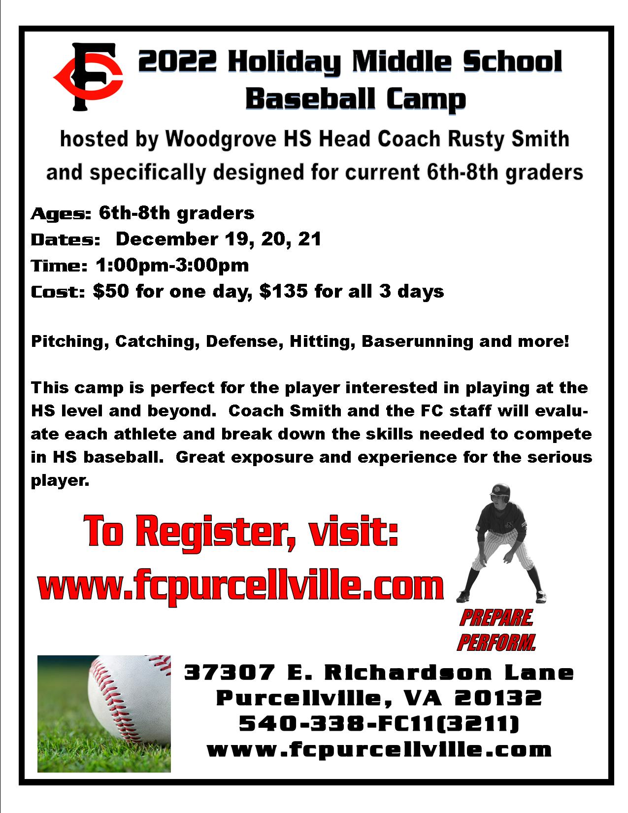 Coach Smith's Holiday Middle School Showcase Camp